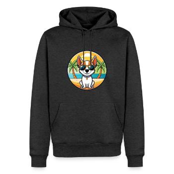 Rat Terrier Hund Rasse Cartoon Sonnenbrille Strand - Männer Premium Bio Hoodie - Anthrazit meliert - Vorne - Thijin (182cm)