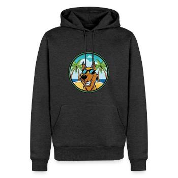 Jugoslawischer Windhund Hunderasse Cartoon Sonnenbrille Strand - Männer Premium Bio Hoodie - Anthrazit meliert - Vorne - Thijin (182cm)