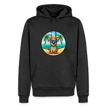 Serbischer Windhund Rasse Cartoon Sonnenbrille Strand - Männer Premium Bio Hoodie - Anthrazit meliert - Vorne - Thijin (182cm)