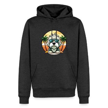 Alter englischer Schäferhund Rasse Cartoon Sonnenbrille Strand - Männer Premium Bio Hoodie - Anthrazit meliert - Vorne - Thijin (182cm)