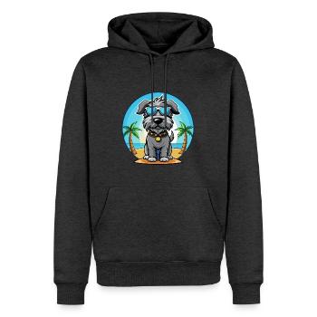 Kerry Blue Terrier Hunderasse Cartoon Sonnenbrille - Männer Premium Bio Hoodie - Anthrazit meliert - Vorne - Thijin (182cm)