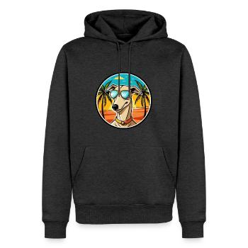 Windhund Hund Rasse Cartoon Sonnenbrille Strand - Männer Premium Bio Hoodie - Anthrazit meliert - Vorne - Thijin (182cm)