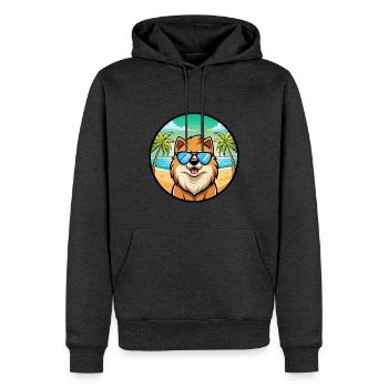 Eurasier Dog Breed Cartoon Sunglasses Beach - Men’s Premium Organic Hoodie - heather anthracite - Front - Thijin (182cm)