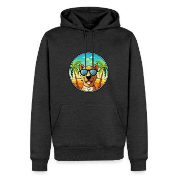 Dänische Broholmer Hunderasse Cartoon Sonnenbrille Strand - Männer Premium Bio Hoodie - Anthrazit meliert - Vorne - Thijin (182cm)