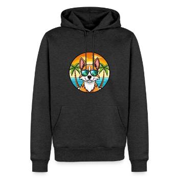 Chilenische Foxterrier Hunderasse Cartoon Sonnenbrille - Männer Premium Bio Hoodie - Anthrazit meliert - Vorne - Thijin (182cm)