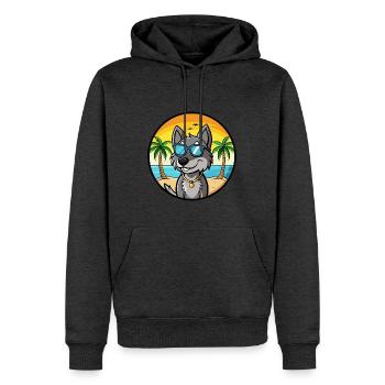 Cesky Fousek Hunderasse Cartoon Sonnenbrille Strand - Männer Premium Bio Hoodie - Anthrazit meliert - Vorne - Thijin (182cm)