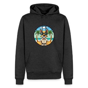 Braque Saint Germain Hunderasse Cartoon Sonnenbrille - Männer Premium Bio Hoodie - Anthrazit meliert - Vorne - Thijin (182cm)