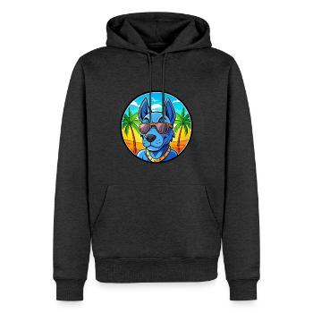 Lunettes de soleil de dessin animé Blue Thai Ridgeback Dog Breed - Sweat à capuche Premium bio Homme - anthracite chiné - Devant - Thijin (182cm)