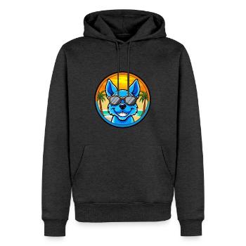 Blue Heeler Hunderasse Cartoon Sonnenbrille Strand - Männer Premium Bio Hoodie - Anthrazit meliert - Vorne - Thijin (182cm)