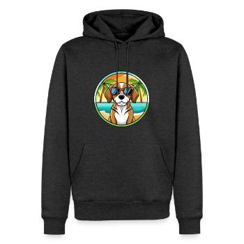 Beagle Harrier Hunderasse Cartoon Sonnenbrille Strand - Männer Premium Bio Hoodie - Anthrazit meliert - Vorne - Thijin (182cm)