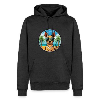 Andalusischer Windhund Rasse Cartoon Sonnenbrille Strand - Männer Premium Bio Hoodie - Anthrazit meliert - Vorne - Thijin (182cm)