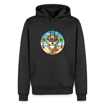 Spielzeug Deutscher Spitz Hund Rasse Cartoon Sonnenbrille Strand - Männer Premium Bio Hoodie - Anthrazit meliert - Vorne - Thijin (182cm)