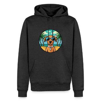 Vizsla Dog Breed Cartoon Sunglasses Beach - Men’s Premium Organic Hoodie - heather anthracite - Front - Thijin (182cm)