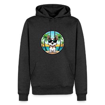 Rat Terrier Hund Rasse Cartoon Sonnenbrille Strand - Männer Premium Bio Hoodie - Anthrazit meliert - Vorne - Thijin (182cm)
