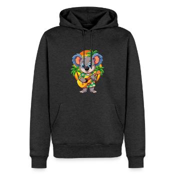 Funny Koala Cartoon Summer Beach Sunglasses Guitar - Men’s Premium Organic Hoodie - heather anthracite - Front - Thijin (182cm)