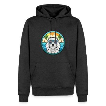 Komondor Hunderasse Cartoon Sonnenbrille Strand - Männer Premium Bio Hoodie - Anthrazit meliert - Vorne - Thijin (182cm)