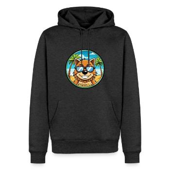 Estrela Mountain Dog Breed Cartoon Sunglass Beach - Men’s Premium Organic Hoodie - heather anthracite - Front - Thijin (182cm)
