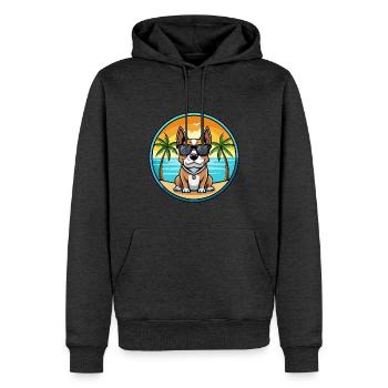 Braque Auvergne Hunderasse Cartoon Sonnenbrille Strand - Männer Premium Bio Hoodie - Anthrazit meliert - Vorne - Thijin (182cm)