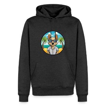 Braque Saint Germain Hunderasse Cartoon Sonnenbrille - Männer Premium Bio Hoodie - Anthrazit meliert - Vorne - Thijin (182cm)