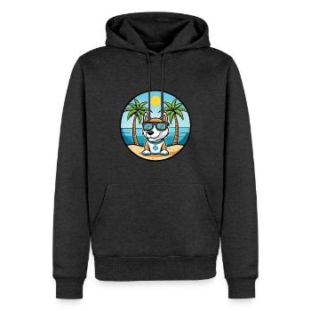 Argentino Chien Race Dessin Animé Lunettes De Soleil Plage - Sweat à capuche Premium bio Homme - anthracite chiné - Devant - Thijin (182cm)
