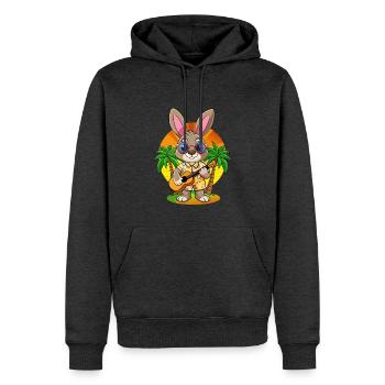 Lustige Kaninchen Sommer Strand Sonnenbrille Hawaiianisch - Männer Premium Bio Hoodie - Anthrazit meliert - Vorne - Thijin (182cm)