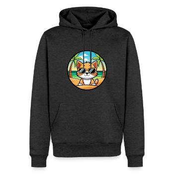 Kitten Funny Cartoon Summer Beach Sunglasses Cool - Men’s Premium Organic Hoodie - heather anthracite - Front - Thijin (182cm)