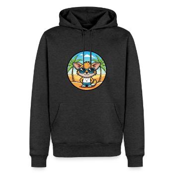 Pixie Bob Katzenrasse Cartoon Sonnenbrille Strand - Männer Premium Bio Hoodie - Anthrazit meliert - Vorne - Thijin (182cm)