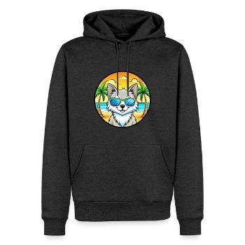 Lunettes de soleil de plage de race de chat angora turc - Sweat à capuche Premium bio Homme - anthracite chiné - Devant - Thijin (182cm)