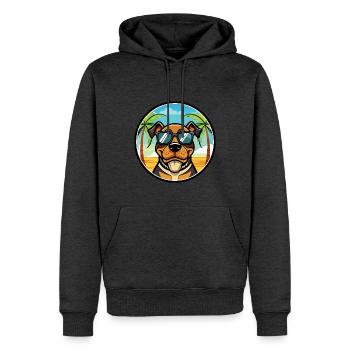 Lunettes de soleil Rottweiler Dog Cartoon Summer Beach - Sweat à capuche Premium bio Homme - anthracite chiné - Devant - Thijin (182cm)