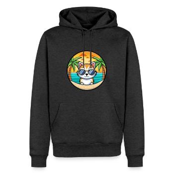 Kitten Funny Cartoon Summer Beach Sunglasses Cool - Men’s Premium Organic Hoodie - heather anthracite - Front - Thijin (182cm)