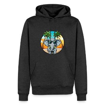 Elephant Funny Cartoon Summer Beach Sunglasses - Men’s Premium Organic Hoodie - heather anthracite - Front - Thijin (182cm)