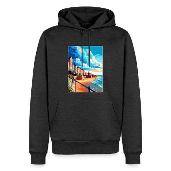 Cromer England Uk Vintage Reiseposter Souvenir - Männer Premium Bio Hoodie - Anthrazit meliert - Vorne - Thijin (182cm)