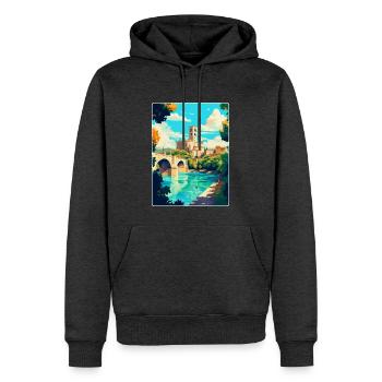 Avignon Frankreich Vintage Reiseplakat Souvenir WPA - Männer Premium Bio Hoodie - Anthrazit meliert - Vorne - Thijin (182cm)