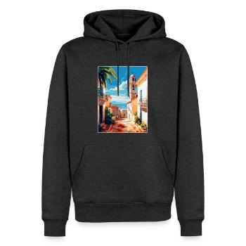 Tavira Portugal Vintage Travel Poster Souvenir WPA - Men’s Premium Organic Hoodie - heather anthracite - Front - Thijin (182cm)