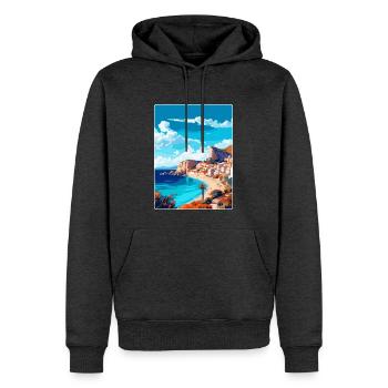 Costa Blanca Spain Vintage Travel Poster Souvenir - Men’s Premium Organic Hoodie - heather anthracite - Front - Thijin (182cm)