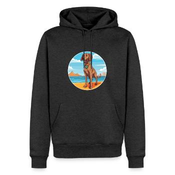 Plott Hund Rasse Cartoon Kawaii Clipart Hund - Männer Premium Bio Hoodie - Anthrazit meliert - Vorne - Thijin (182cm)
