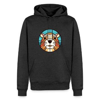 Gopher Buntes Aquarell Tier Haustier Illustration - Männer Premium Bio Hoodie - Anthrazit meliert - Vorne - Thijin (182cm)