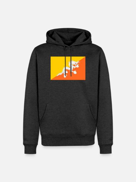 Bhutan - Männer Premium Bio Hoodie - Anthrazit meliert