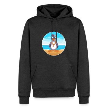 Jay Cartoon Yoga Strand Sommer Illustration - Männer Premium Bio Hoodie - Anthrazit meliert - Vorne - Thijin (182cm)