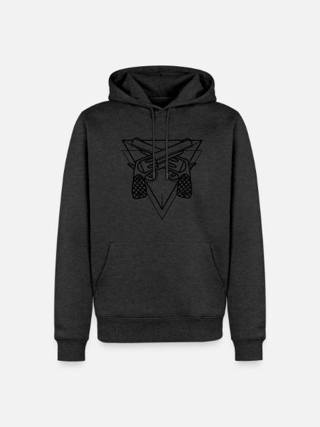 Skrupelloser Revolver Kartellboss - Männer Premium Bio Hoodie - Anthrazit meliert
