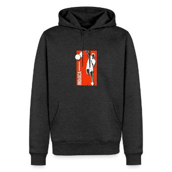 Pfeilschnelle Indiaca Balljagd - Männer Premium Bio Hoodie - Anthrazit meliert - Vorne - Thijin (182cm)