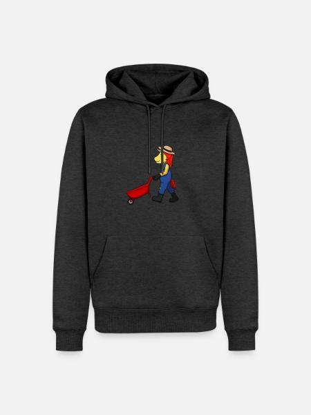 Gardener Unicorn - Männer Premium Bio Hoodie - Anthrazit meliert