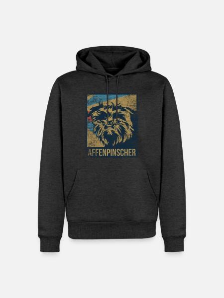 Munterer Affenpinscher Züchter - Männer Premium Bio Hoodie - Anthrazit meliert