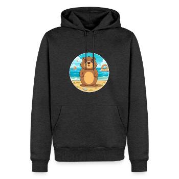 Gopher Aquarell Cartoon Kawaii Clipart Tier - Männer Premium Bio Hoodie - Anthrazit meliert - Vorne - Thijin (182cm)