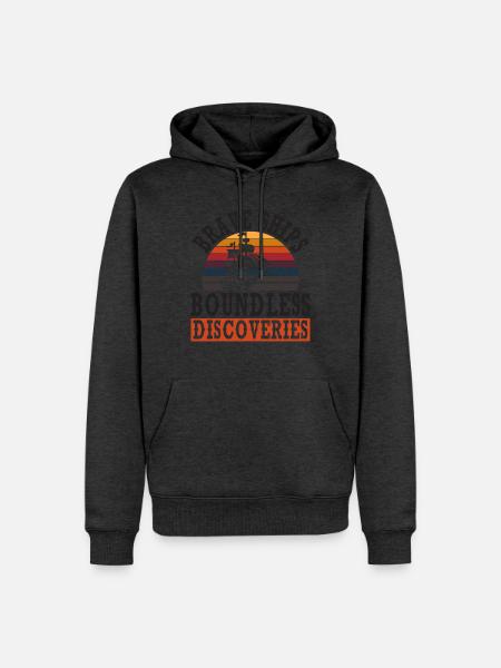 Mutige Schiffe - grenzenlose Entdeckungen - Kolumb - Männer Premium Bio Hoodie - Anthrazit meliert