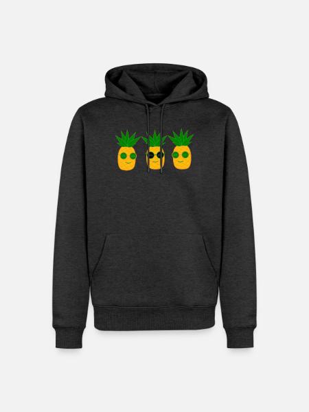 Cooles Ananasgläser Weihnachtsgeschenk - Männer Premium Bio Hoodie - Anthrazit meliert