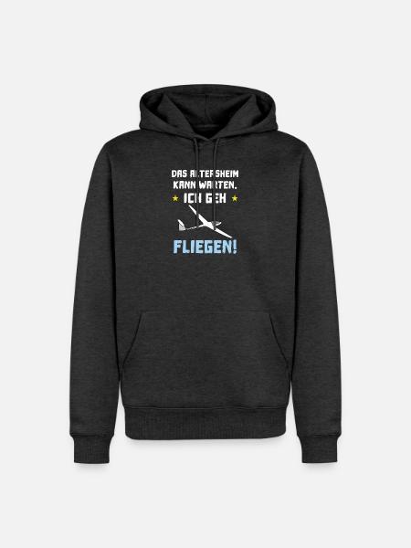 das altersheim kann warten - Männer Premium Bio Hoodie - Anthrazit meliert