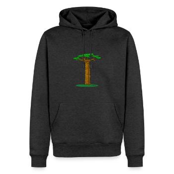 Baobab Tree - Männer Premium Bio Hoodie - Anthrazit meliert - Vorne - Thijin (182cm)
