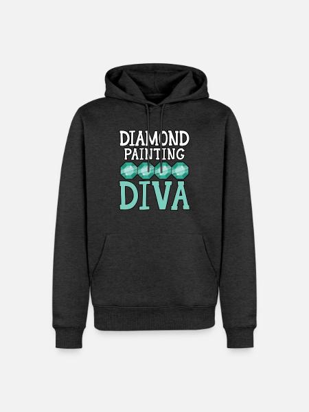 Diamantmalerei Handwerkszeug Diamantmaler - Männer Premium Bio Hoodie - Anthrazit meliert
