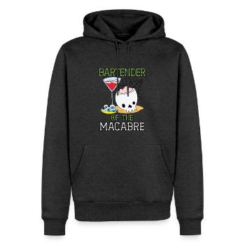 Barkeeper des Makabren Barkeeper Halloween - Männer Premium Bio Hoodie - Anthrazit meliert - Vorne - Thijin (182cm)